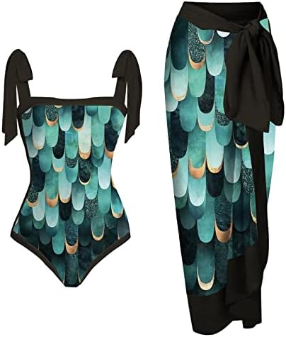 Shorts de mudança de cor Mulheres vintage colorblock abstrato impressão floral 1 peça roupas de banho+1 peça encobrir
