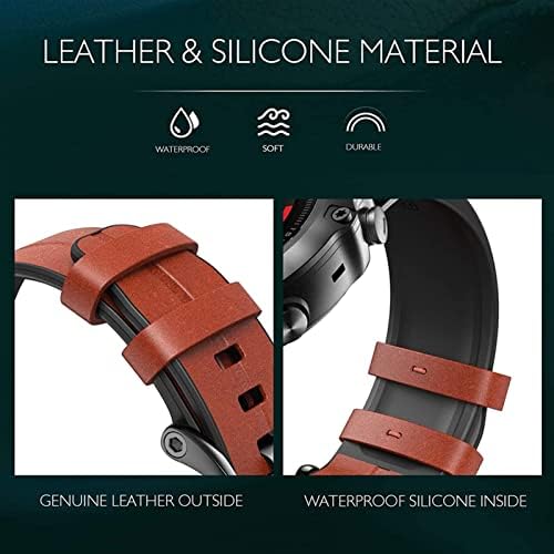 Dzhtus Sport Leather Silicone Watch Band Strap for Garmin Fenix ​​7x 7 6x 6 Pro 5x 5 mais 3HR FASE FIT RAISTRA