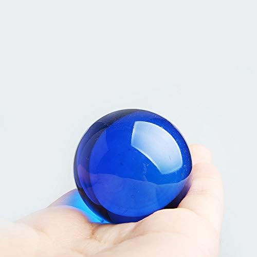 Acxico 1pcs 40mm Blue Crystal Glass Healing Ball Quartz Sphere Ball Ball Home Decor