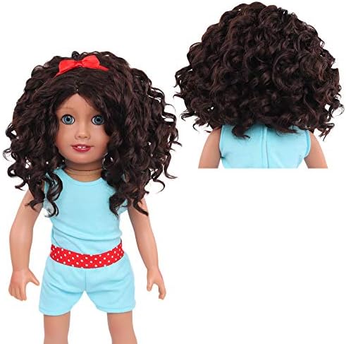 Aidolla Doll Wigs para bonecas americanas de 18 '', garotas presentes resistentes ao calor peruche