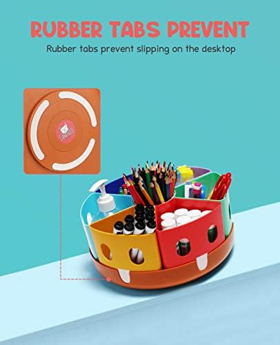 Organizador de suprimento de arte rotativo para gamenote - Lazy Susan Office School Supplies for Kids