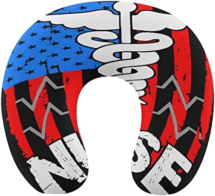 Enfermeira Patriótica Americana dos EUA Pianos de pescoço de pescoço de travesseiro lavável em forma