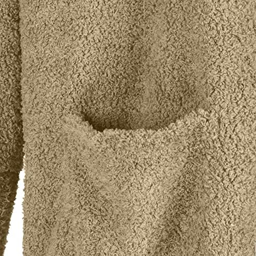 Suéteres folggy fragarn para mulheres, cardigã feminino de manga longa malha aberta de malha de tamanho grande