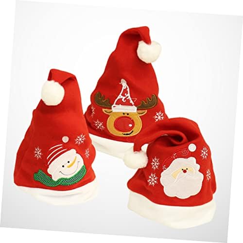 Nolitoy 6 PCs Party Hat Hats Papai Noel Capinho de Natal A quente Capéu de Natal para adultos Festas Favorias Favorias de Natal