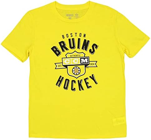 Outerstuff NHL Boys Youth Boston Bruins supra escudo de t-shirt de manga curta