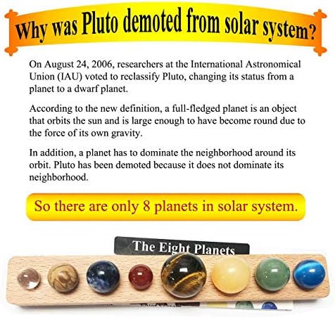 Pacote de Plaza Top - 2 itens: Sistema solar Planetas de escritório Decoração de casa Cristais de