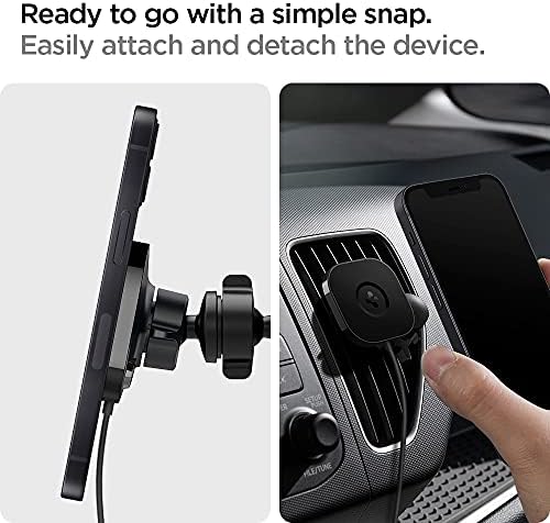 Spigen Onetap Pro projetado para o pacote de carregador de carros sem fio MagSafe com Spigen Steadiboost 45W USB C Carregador de carro