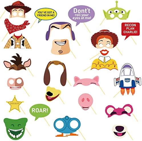 25pcs Toy Story Party Photo Booth Props, Toy Story Party Photo Booth Props, Toy Story for Kids Party Decoration.