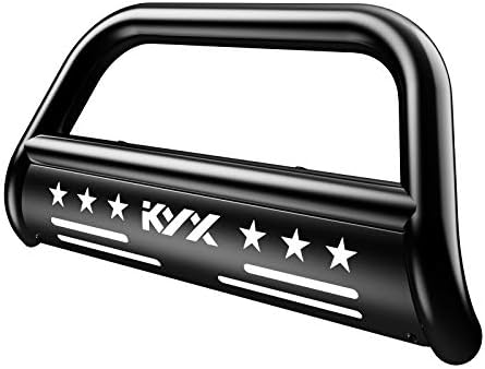 Kyx Bull Bar para 2019 2020 2021 2022 2023 Dodge Ram 1500, Caminhão de pickup 3 Push Push Grille Guard Off-Road Front Bumper, Black