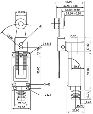10pcs ME-8104 Momentar do tipo de braço do rolo momentâneo interruptor de limite para moinho CNC 5A 250V ME8104 Micro Switch