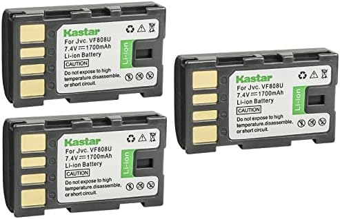 Kastar BN-VF808 Battery 3-Pack Replacement for JVC GZ-MS101 GZ-MS120 GZ-MS120A GZ-MS120AUS GZ-MS120B