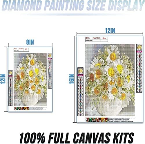 Pintura de diamante por kits numéricos 5d coelho e flor para adultos cristais bordados kits artes diamante craft coletes para decoração de parede em casa 16x24 polegadas
