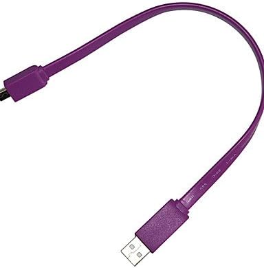 0,3m 1ft USB 2,0 masculino a mini USB 2.0 Cabo macho tipo plano roxo