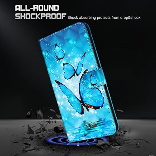 Alilang Telefone Case for Honor Magic 5 Lite / Honor X9a / Honra X40 5G Case, Flip Flip Flip Magnetic Stand Stand Holder PU Couather Cover for Honor Magic 5 Lite Wallet Butterfly Butterfly Butterfly