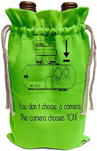 3drose kike calvo ilustrações fotográficas câmera rangefinder - imagem de uma câmera rangefinder Você não escolhe uma câmera que a câmera escolhe você - bolsa de vinho
