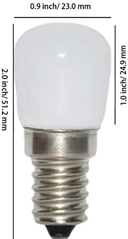 Besyousel 2W LED LED BULBO E14 LIBRUPERAÇÃO LED LUZ BULBA 15W Lâmpada de 110V quente de 3000k para forno de freezer Iluminação de microondas, iluminação doméstica, pacote de 4