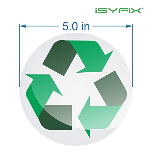 adesivo de reciclagem ISYFIX para lata de lixo –6 pacote de 5 polegadas- vinil auto-adesivo premium,