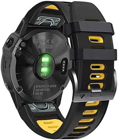 Czke Sport Silicone Smart Watch Band para Garmin Fenix ​​7 7x 6x 6 Pro 5x 5 Plus 3HR Easy Fit Rapplel