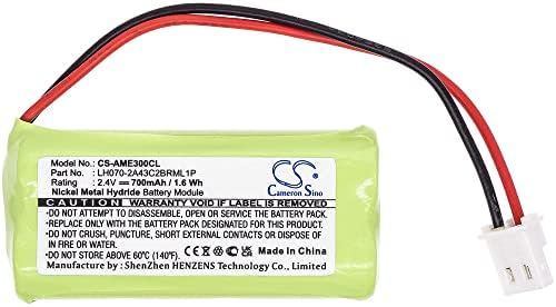 Cameron Sino New 700mAh/1.6WhReplacement Battery Fit for AT&T BT166342,BT-166342,BT266342,BT-266342,CL80100,CL80101,CL80111,EL2100,TL30100,TL96471