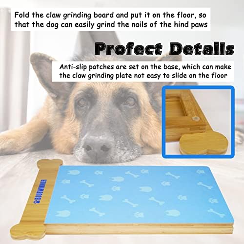Bluewinner Dog Scratch almof para unhas, quadrado de arranhão para cães Arquivo de arquivo de unhas,
