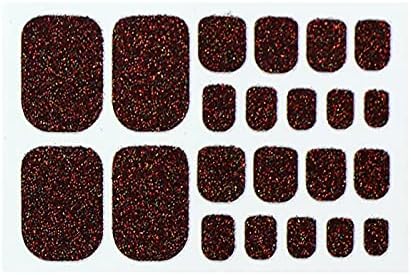NPKGVia Foot Diy Glitter Stickers Starters de unhas Decalques de unhas Arte de mão acrílica Practice unhas removíveis