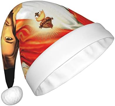 Cxxyjyj Sagrado Coração de Jesus Chapéu de Natal Homem Mulheres Elfa Caps Unissex Caps para Chapéus de Festa de Natal