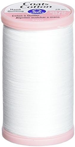 Coats & Clark S980-0100 Frea de algodão acolchoado manual, 350 jardas, branco