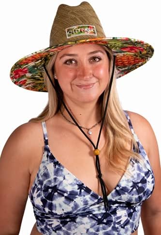 Olly Park Lifeguard Chapéus para homens e mulheres | Chapéus de sol com 12 impressões e UPF50+ | M, L & XL Chapéus