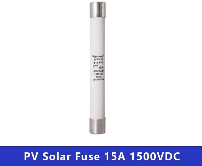 5pcs pv fusível solar 1500VDC Limite de corrente de alta pressão para o sistema fotovoltaico combinador caixa 10x85mm proteção de segurança