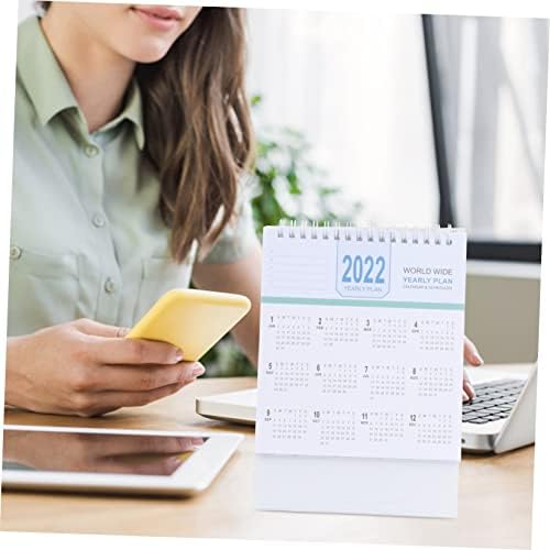 Operitacx 1pc 2022 2022 Desk calendário Desk de calandar bolso calendário Escritório Noto 2022 Mini calendário