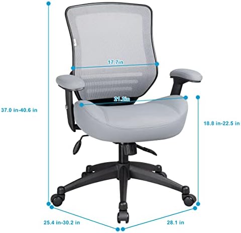 Cadeira de escritório da Boliss Ergonomic Office Computer Desk Cadeira Altura Ajuste da cintura Função