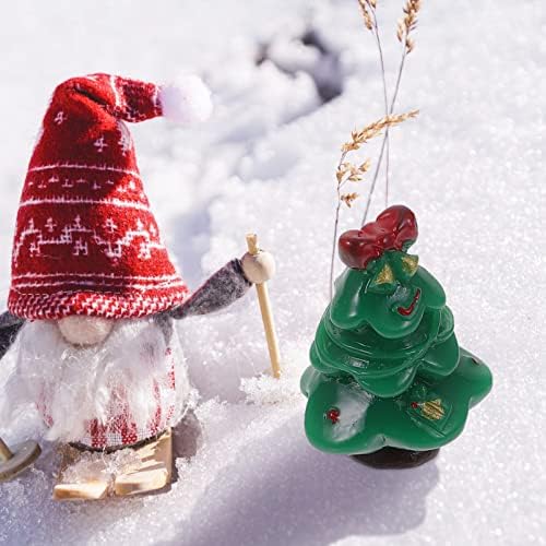 Estatuetas em miniatura resina pinheiro de pinheiro estatuetas: 10pcs resina mini ornamentos em miniaturas artificiais para decoração de Natal Minaturas artesanato