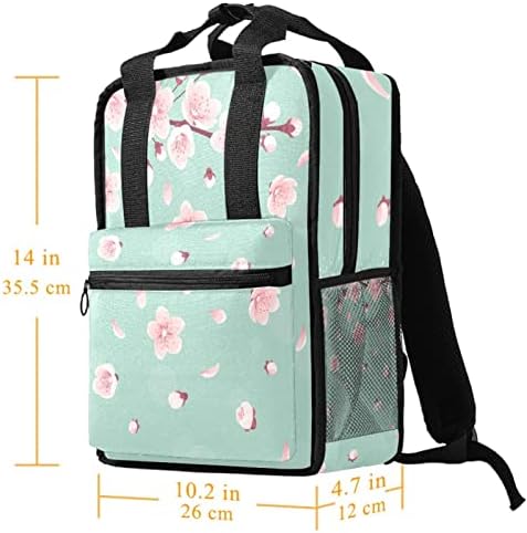 Tbouobt Travel Mackpack Laptop Laptop Casual Mochila Para Mulheres Homens, Flores de Flor Pink Spring Blossoms