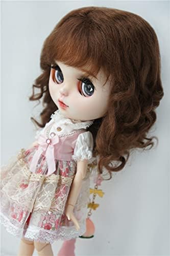 Mohair Wigs D20313 9-10 polegadas 23-25 ​​cm de comprimento Princesa Blythes Doll Wigs qbaby BJD Hair