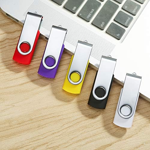 4 GB USB Flash Drive 10 pacote, USB 2.0 Drive de pinça de pinça Drive Memory Memory Sticks Zip Drives Design Slim