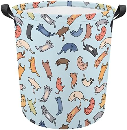 Funnamente Doodle Cats Rapazina Cesta de Lavanderia dobrável Lavanderia Saco de armazenamento de lavanderia