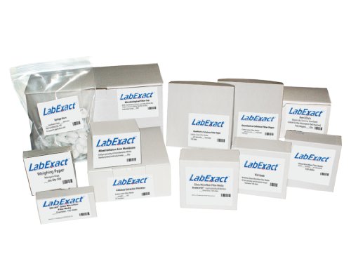 LabExact 1200009 Filtro de microfibra de vidro grau A, vidro de borossilicato sem folhas, 1,6 µm, 4,7 cm