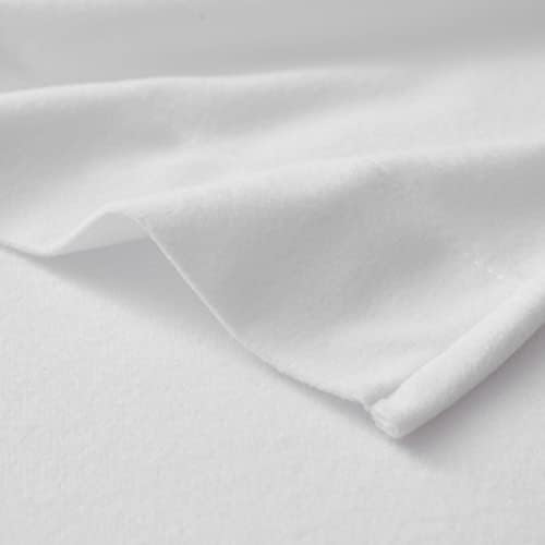 Sweet Home Collection Flanela lençóis quente e aconchegante bolso profundo respirável durante toda a estação Bedding com ajustado, achatado, plana e fronhas, cheia, branca,