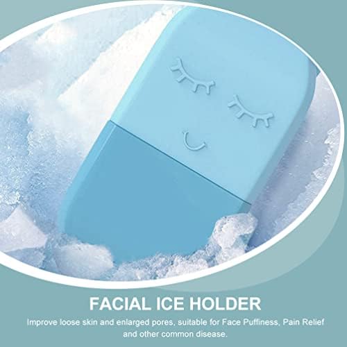 Alremo Xinghuang - Molde de gelo do rolo facial de gelo para a bandeja de gelo de gelo de face Bandeja de silicone Bola de molde de molde de molde Globo Face Massger para olho de rosto pescoço céu azul
