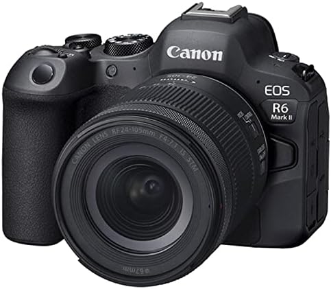 Canon EOS R6 Mark II Câmera digital sem espelho com RF 24-105mm f/4-7,1 lente STM + 128 GB de memória + LED de