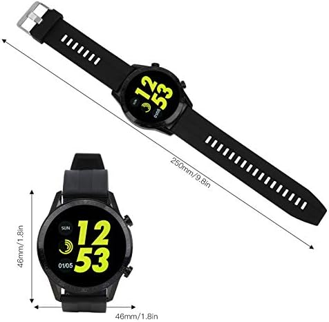 Jopwkuin Healthy Management Watch, Sport Smartwatch Fiber de fibra de carbono Previsão do tempo