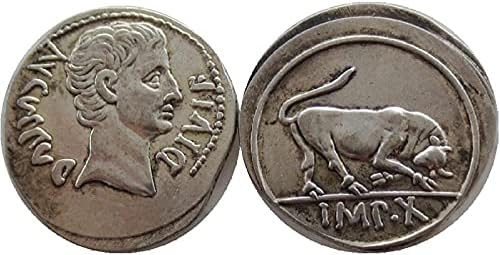 Prata antiga moeda romana cópia estrangeira cópia de prata moeda comemorativa rm10 yuange moeda