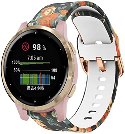 Bedcy 18mm Smart Watch Band para Garmin Venu 2s/Vivoactive 3s 4s Silicone Pulsemband Substituição Acessórios para pulseira para ativo S
