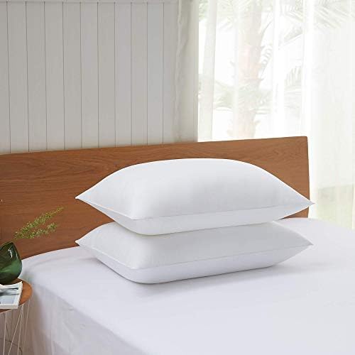 Almofadas de cama de qualidade do hotel acanva para dormir, premium 3D de fibra de pelúcia reduz a dor no pescoço, capa respirável para resfriamento, padrão