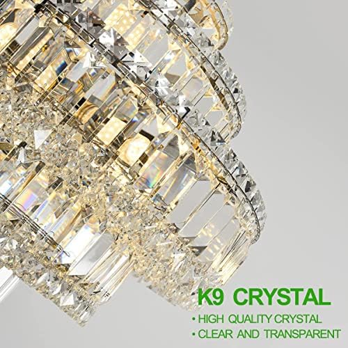 Lustre de cristal cromado snnxnd lustres de luxo contemporâneos lustres de luxo
