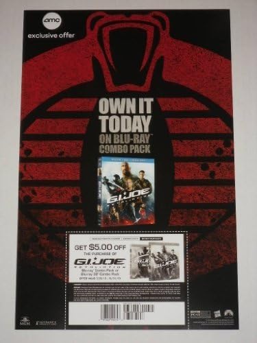 G.I. Retaliação Joe - 11 x17 d/s original Poster Poster Mint AMC Versão