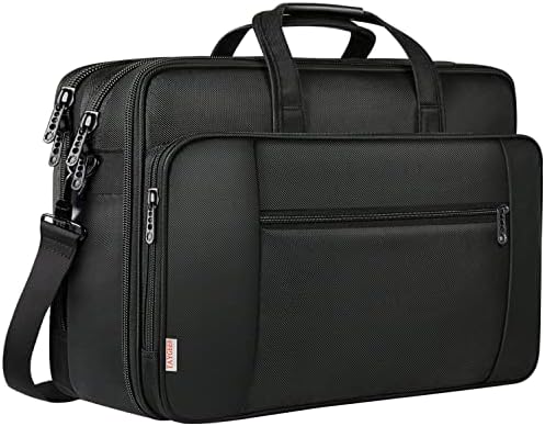 Bolsa de laptop de 17 polegadas, pasta de grande empresa para homens mulheres, bolsa de ombro de laptop para viagens