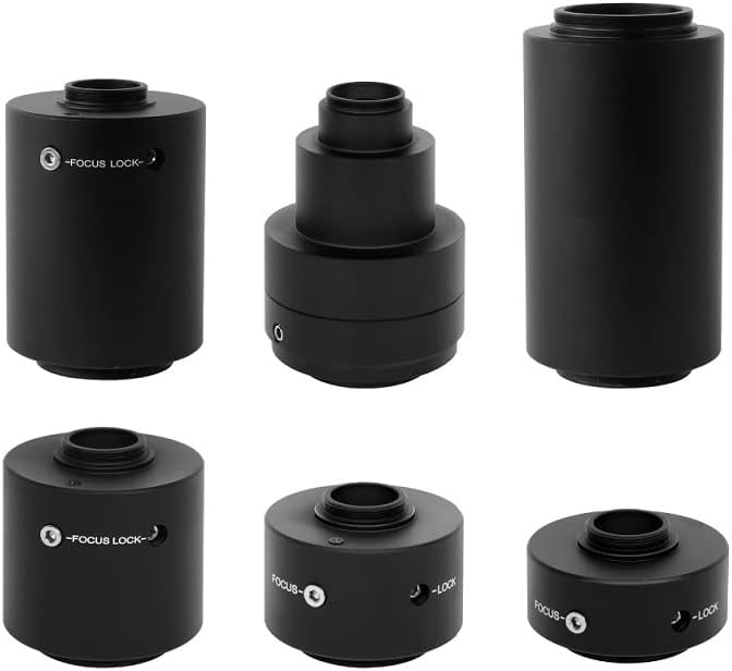 Kit de acessórios para microscópio para adultos Microscópio C Adaptador de montagem 0,35x 0,5x 0,63x 0,8x 1x 1,2x 1,5x 2,25x Adaptador de câmera consumíveis
