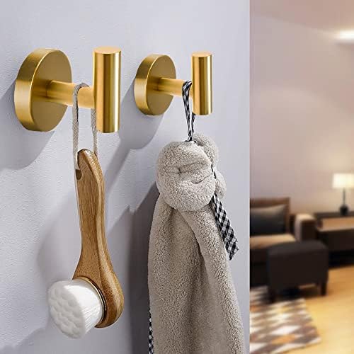 Vuzvuv 2 embalagem de toalha de ouro para parede Modern banheiro de cozinha de cozinha gancho de roupas