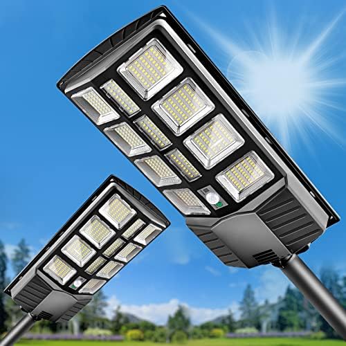Baiston Solar Street Lights Outdoor Waterproof-1000W Luzes de estacionamento solar, luzes de inundação de segurança